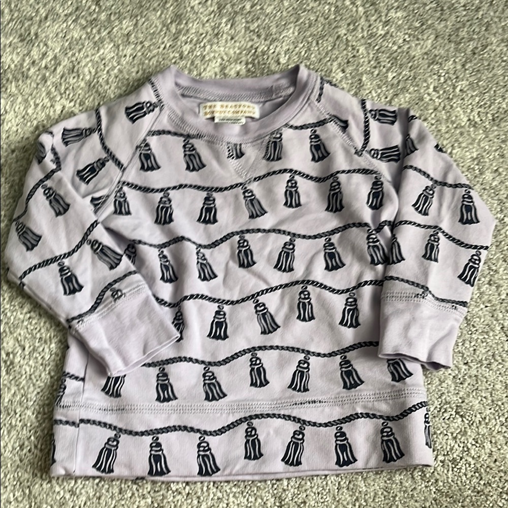 TBBC Cassidy Crewneck Purple Tassels